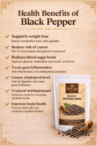 black peppercorns